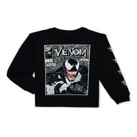 Venom Boys Boys Veliki rukav grafički majica, veličine 4-18