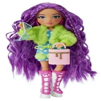 Ikonična Mini lutka u dobi od 3, 4, 5 godina+modno nadahnuta Meka djevojka u obliku ljubičaste kose s oslikanim