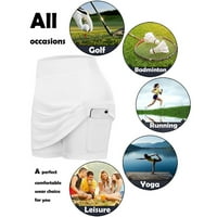Teniske suknje golf suknje za žene brzo suhe sportske kratke hlače s unutarnjim kratkim hlačama i džepovima