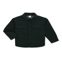 Prošivena traper jakna od košulje u veličinama 4 i haskija