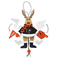 Topperscot by Boelter Brands NHL drveni navijački ukras jelena, Philadelphia Flyers