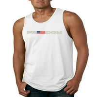 Wild Bobby, američka zastava 4. srpnja Patriotic Freedom, Americana American Pride, Men Graphic Tenk Top, White,